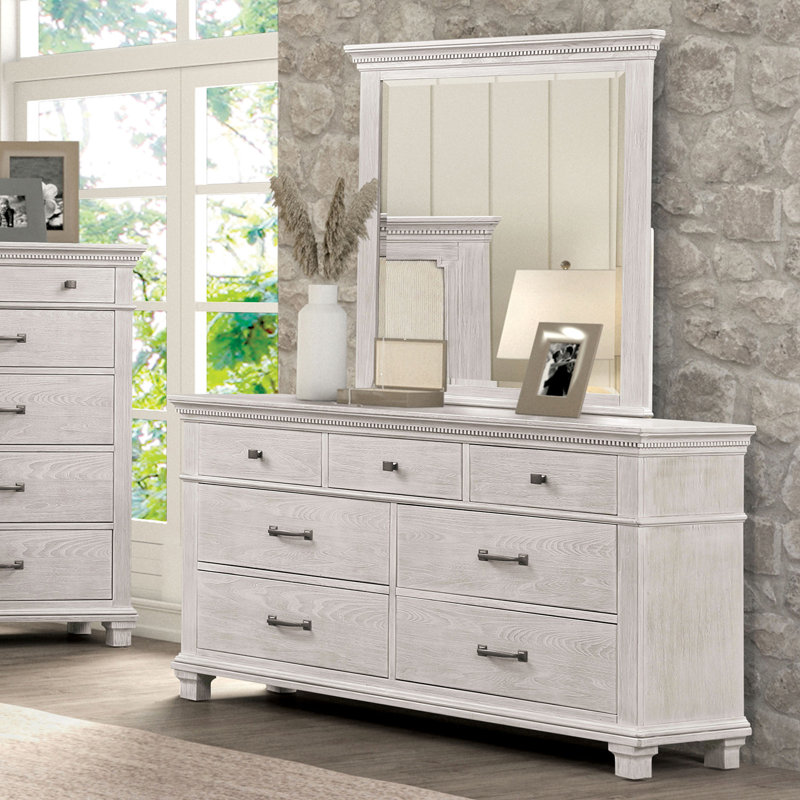 61" W Transitional Dresser, Weathered Gray