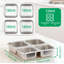 Contenants à collation en acier inoxydable à 4 compartiments avec couvercles en silicone-1266956090