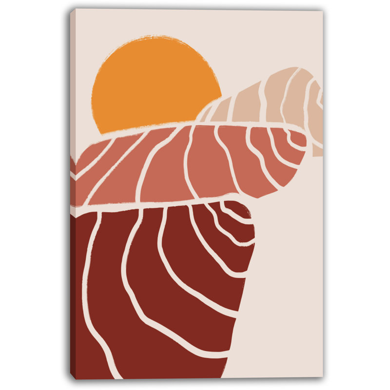 «Crimson Horizon», art mural tendu sur toile, 16" H x 12" W x 1" D