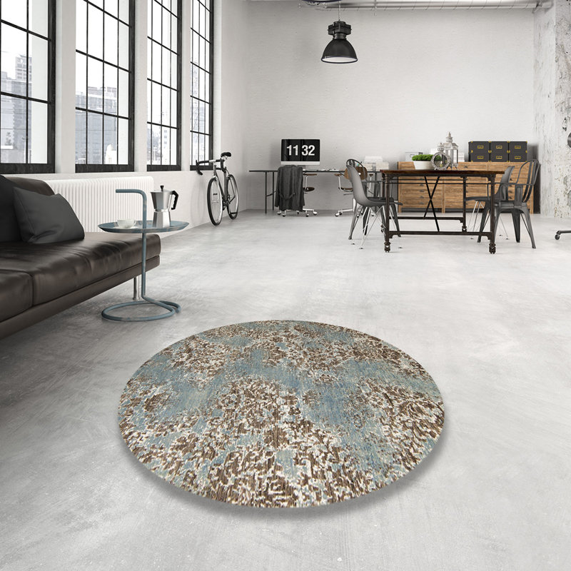 Tapis abstrait moderne 5378, Rond 7 pi