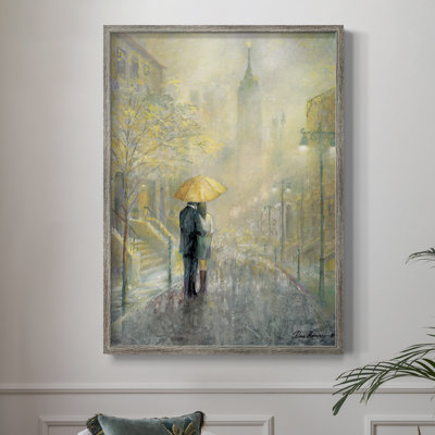 City Romance Framed Print - Solid Wood