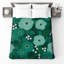 Couvre-lit matelassé vert à motif floral toutes tailles-126079132
