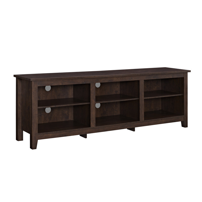 Sunbury Open Storage TV Stand, Traditional Brown, 70"