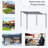 10' x 10' Steel Outdoor Pergola Gazebo, Patio Canopy with Weather-Resistant Fabric and Drainage Holes for Backyard Pool Deck Garden, Gray-114577625