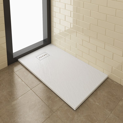 Baylen Stone Standard Shower Tray - White