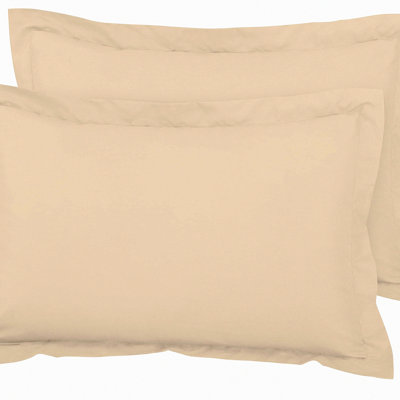 SuperSoft Brushed Microfiber Euro Pillow Shams - 2 Pack 26x26 Inch - Wrinkle & Fade Resistant - Cozy Envelope Closure Oxford Pillowcase - Sand