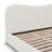 Hayde King Size Bed In Froth White Boucle