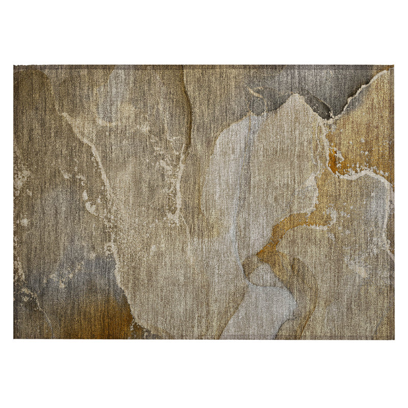 Abstract Indoor / Outdoor Rug, Rectangle 1'8" x 2'6"