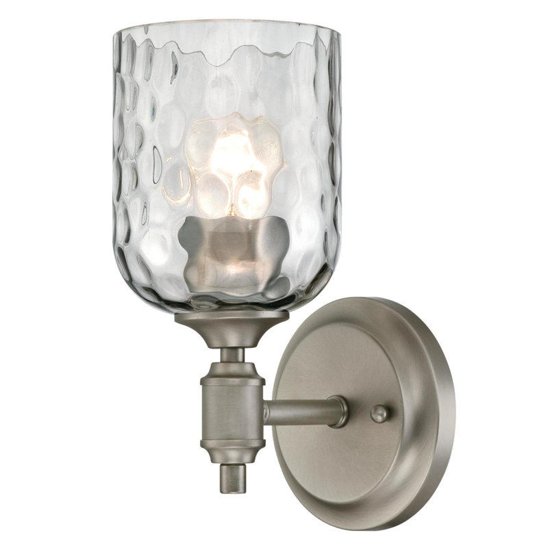 Manalapan Armed Sconce, Dark Pewter, Clear, 10.16 H" x 4.96W" x 6.54 D"