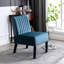 2 chaises en velours de style Mid-Century moderne de couleur bleue avec des pieds en bois massif pour 2 chaises d'appoint décoratives, revêtement et base-1777083058