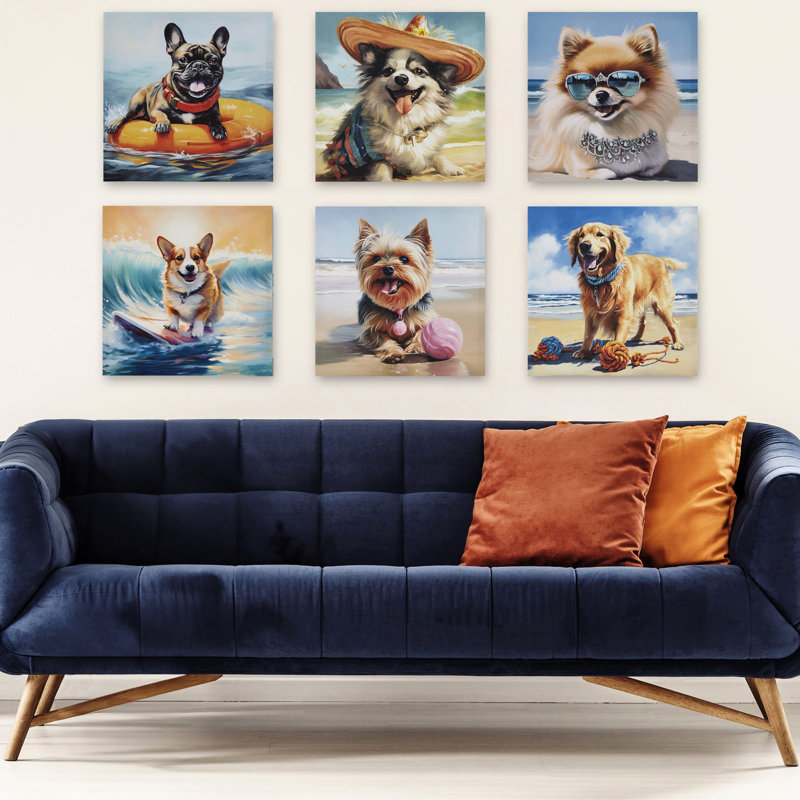 Reproduction d'art sur toile "Poméranien"