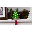 Porte-chaussette d'arbre de Noël lumineux à DEL vert brillant 7 po