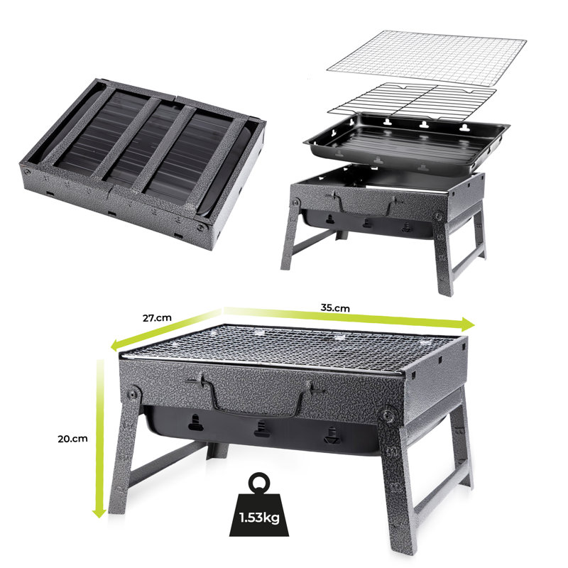 ROYALFORD 35cm W Portable Charcoal Grill