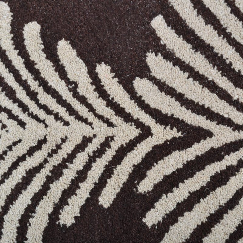 Tapis écologiques en laine touffetés à la main Camilla - Rectangle, couleur beige brun, design moderne contemporain, tapis antidérapants faits à la main épais pour salon, chambre à coucher