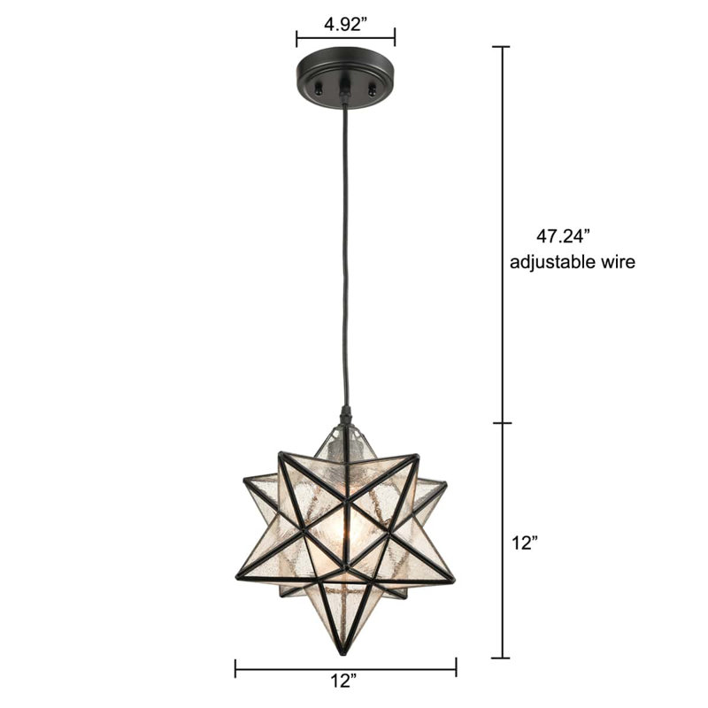 Luminaire suspendu noir mat à 1 lumière Dhevan