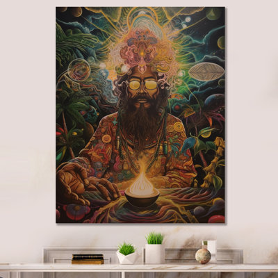 Chaman contemporain Amazon Sagesse sur toile