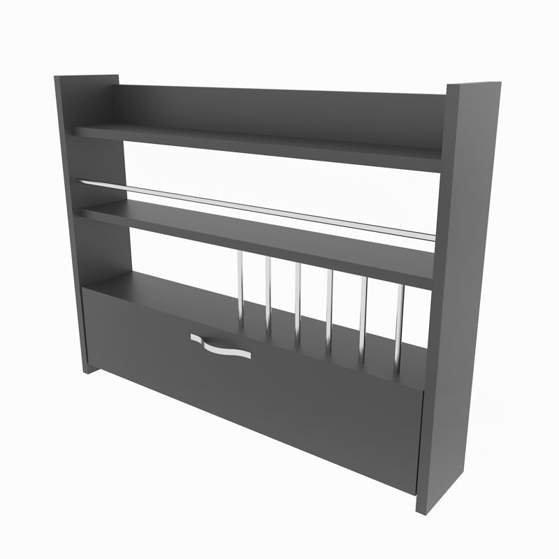 Degraff Cabinet Shelving Rack, Anthracite