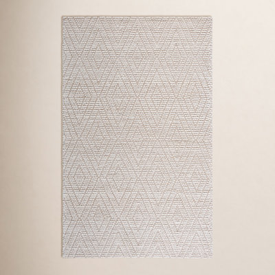 Elle Ivory Hand-Woven Geometric Rug