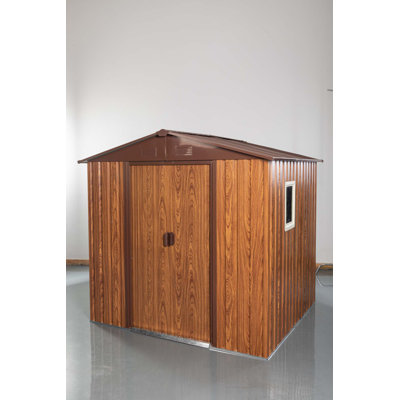 6ft x 6ft Outdoor Metal Storage Shed with Metal Foundation ,With window