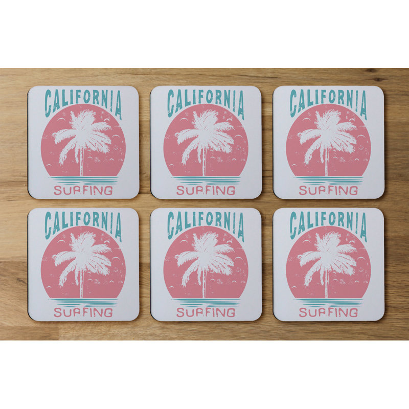 Square 6 Piece Coaster Set