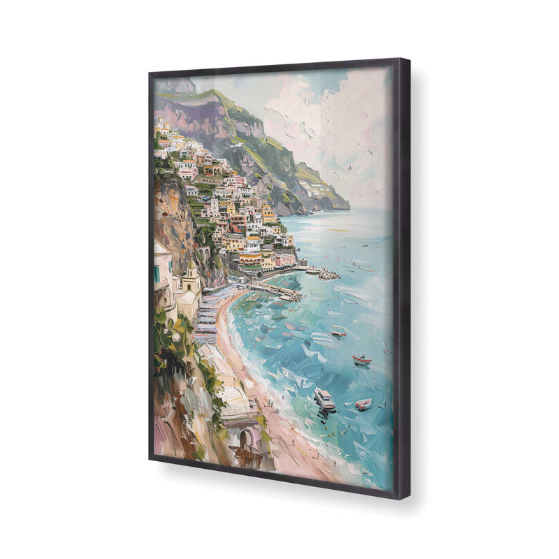 «Coastal Charm», impression encadrée sur papier par Azure Artisanal Studio, Zinc patiné, H 25,25 po x l 19,25 po x P 1,25 po