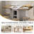 The 55'' Drop-Leaf Wood Kitchen and Dining Room Table Set features storage and 6 wheels, perfect for saving space in small areas. Available in Brown.