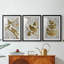Quatre oiseaux chanteurs - feuille d'or - impression encadrée sur mesure de qualité supérieure - 3 pièces-292068781-292068771