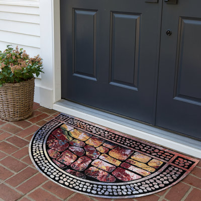 Paillasson 30 po x 19 po - Tapis d'entrée en pierre antidérapant pour l'intérieur et l'extérieur