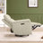 Top Grain Leather Dual Motor Swivel Glider Power Recliner with Power Headrest -117480052