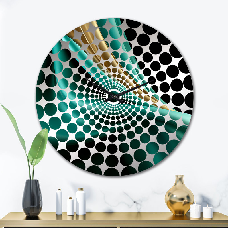 Horloge murale Jauron - Collages abstraits, Grand