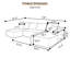 Canapé d'angle Velmira Cloud 126 po avec méridienne double en forme de U – Canapé moelleux avec poches latérales et porte-gobelets, assise profonde – Aucun assemblage requis, design modulaire pour salon, chambre, cinéma maison – 5 places-131181704