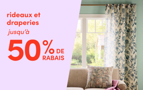 rideaux et draperies en solde