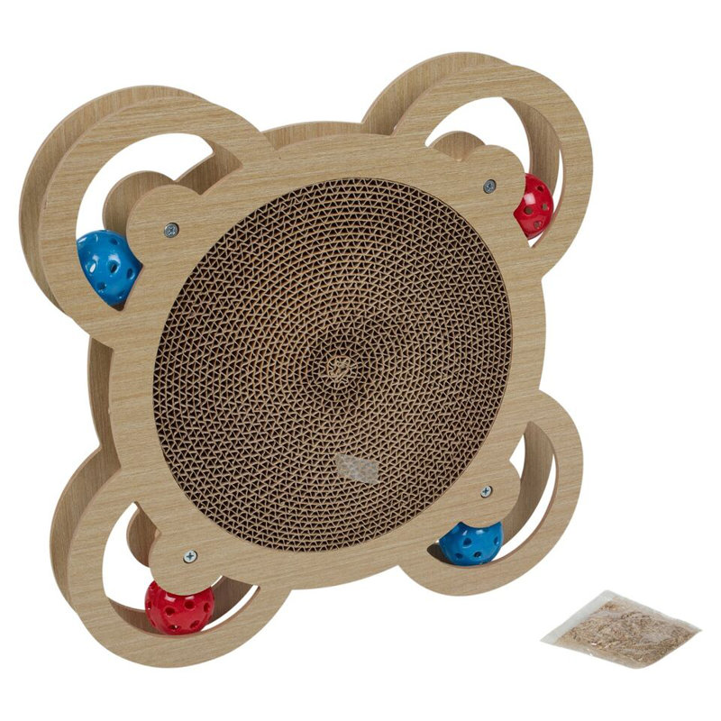 Cat Scratch Pad Scratching Board Play Toy Catnip Kitten Fun Interactive Playtime