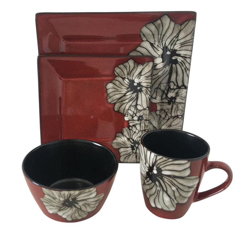 Munich Stoneware Dinnerware Set 16 Piece - Service for 4
