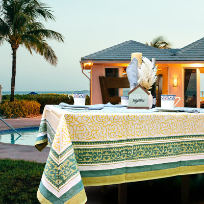 Nbad Cotton Floral Vine Tablecloth