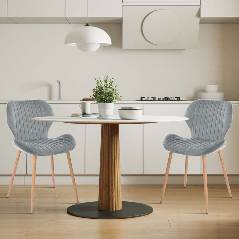 Chaise d'appoint en velours Jonneke, gris, Or