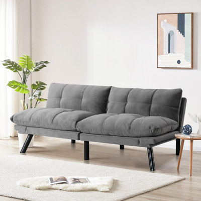 67” Velvet Futon Sofa Bed