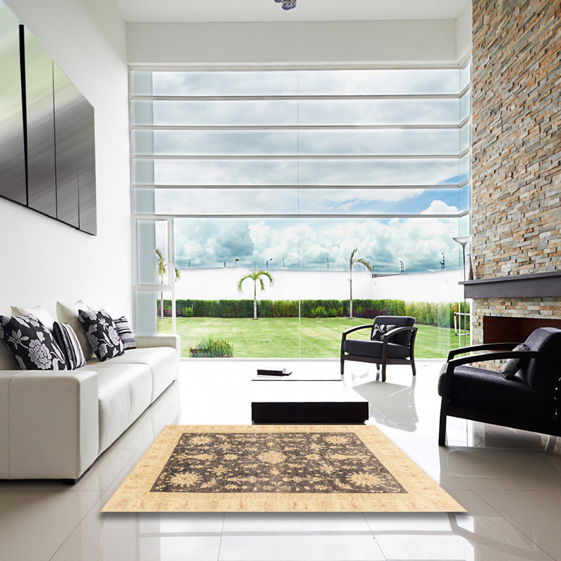 Tapis abstrait moderne 3787, Carré 5 pi