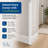 Prime-Line Plastic Perforated Corner Shield, 1-1/8 Inch x 48 Inch, White (5 Pack)