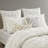 3 Piece Elastic Embroidered Comforter - King/ King White Distinct Bedding Embroidery Peculiar-116011833