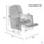 Chaise berçante en coton et lin avec repose-pieds réglable-93807017
