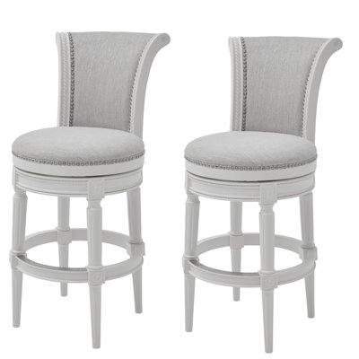 Upholstered Swivel Counter and Bar Stool