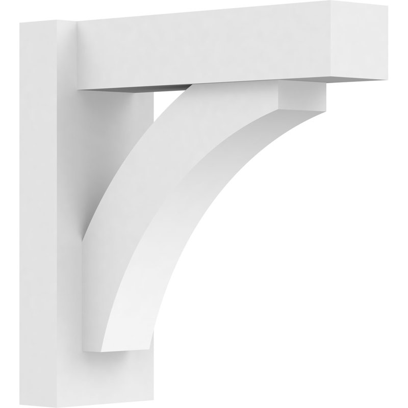 Persienne en PVC de qualité architecturale avec extrémités en bloc Thorton, L 5 po, H 14 po x P 14 po