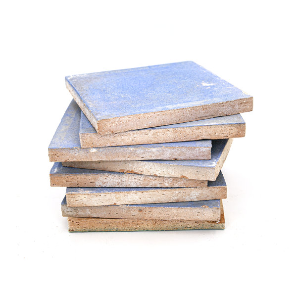 French Terracotta Matte Blue 6 x 6