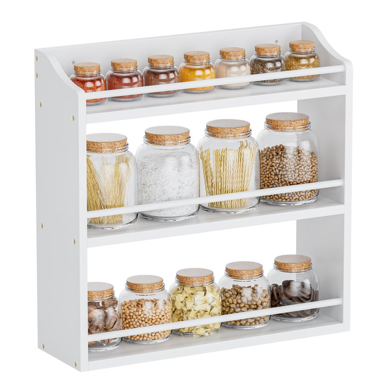 Stainless Steel Spice Rack, White