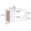 Armoire de meuble-lavabo 31,5 "avec lavabo, armoire flottante murale avec ligne décorative, système de fermeture en douceur, 2 très grands tiroirs, bois massif, pour la salle de bain