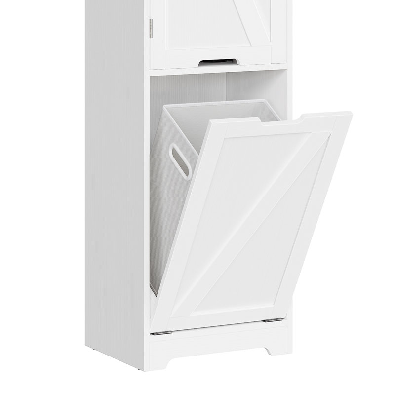 Berwaldt Freestanding Linen Cabinet, White