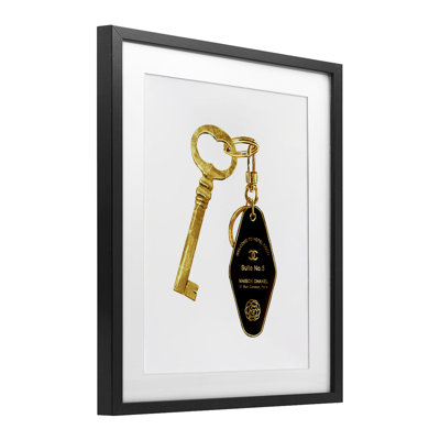 Luxury Fashion Key Framed Print Under Glass, design by Ziwei Li
