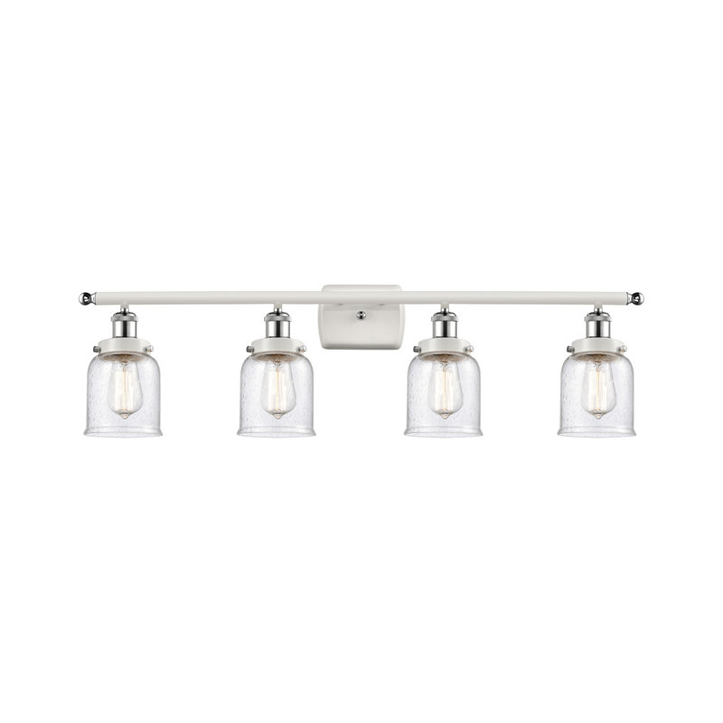 Éclairage pour salle de bain 4 lumières Hanzila, DEL, Chrome blanc poli
