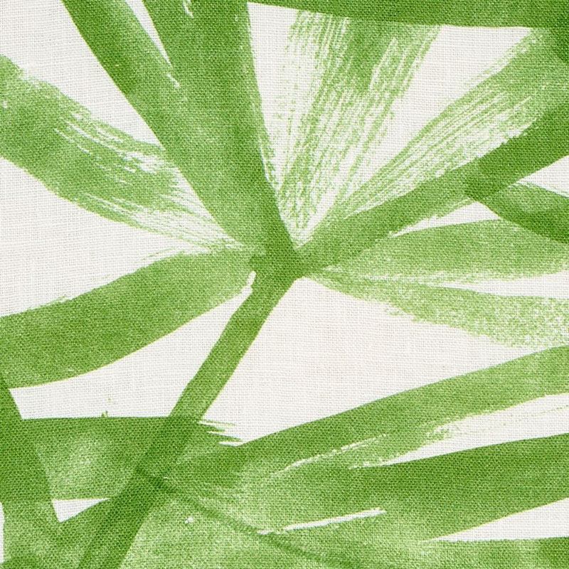 Tissu en lin Sunlit Palm, Vert
